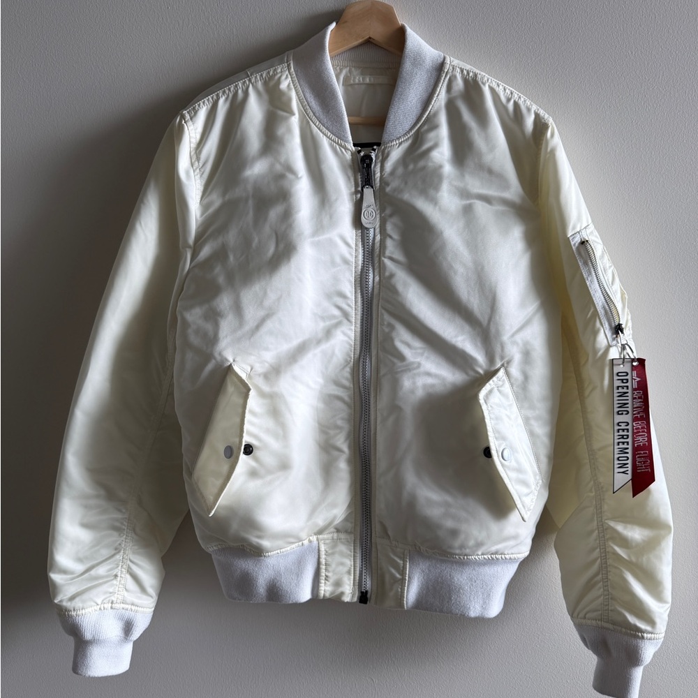 Opening Ceremony x Alpha Industries white MA1 Flight Bomber Jacket - Picture 4 of 7